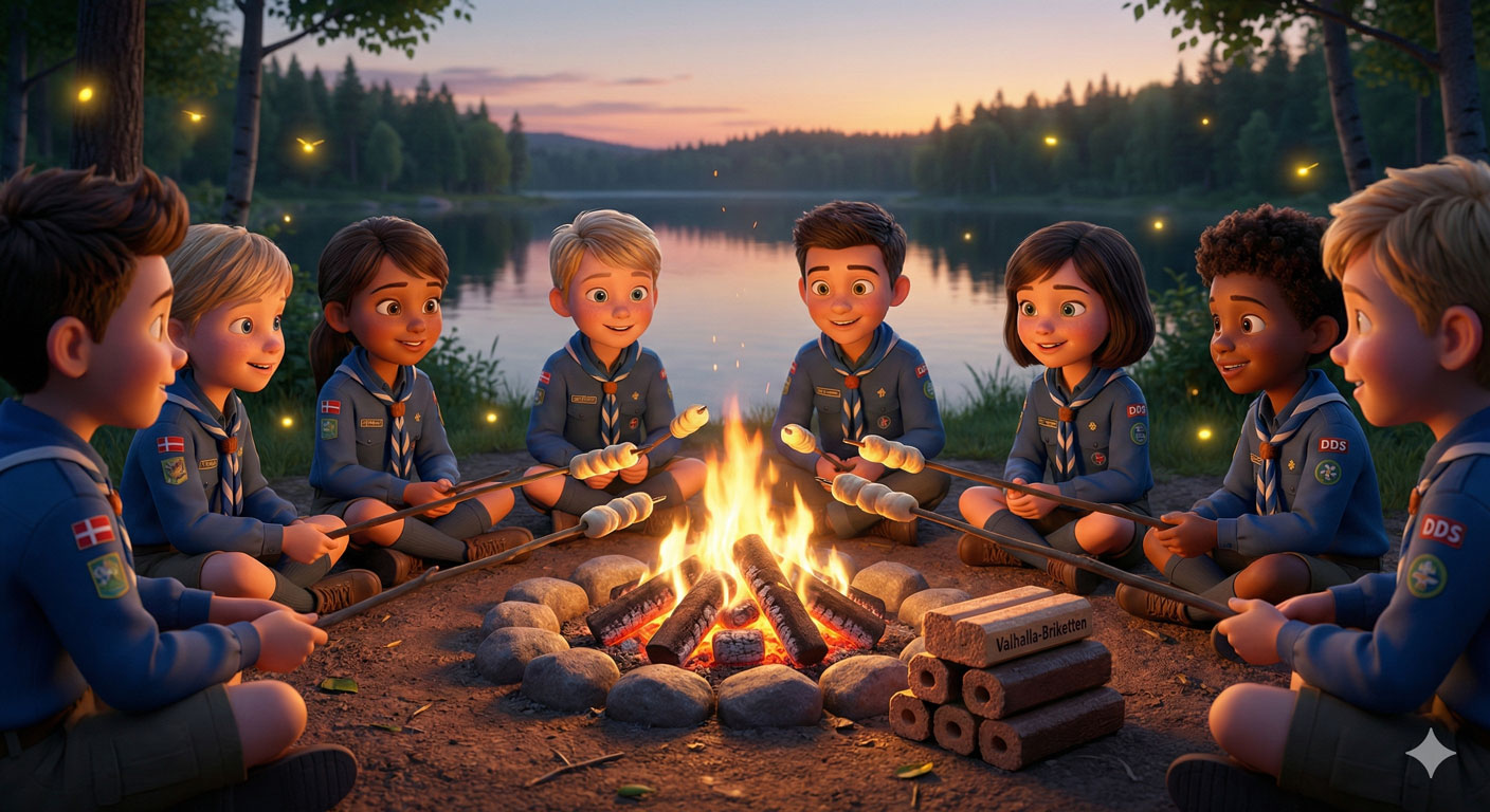 Spejdere ved bål